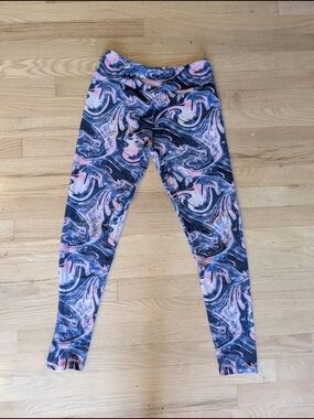 LuLaRoe Marble Print Leggings - Pink & Blue